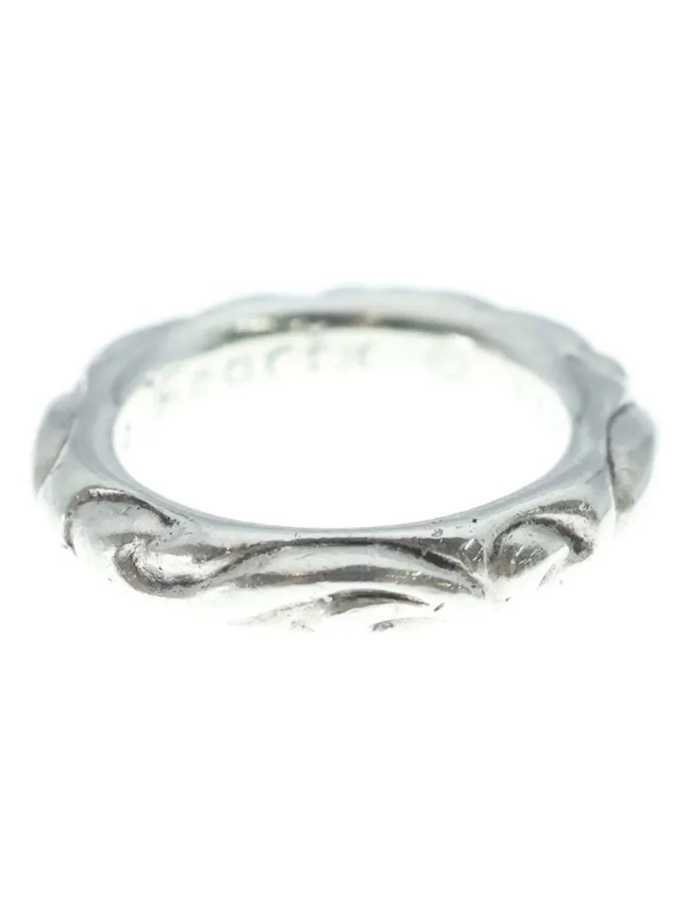 Chrome Hearts Scrl Band Scroll Ring Silver
